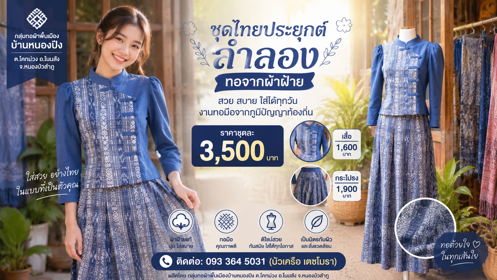 ชุดผ้าลายยกดอก