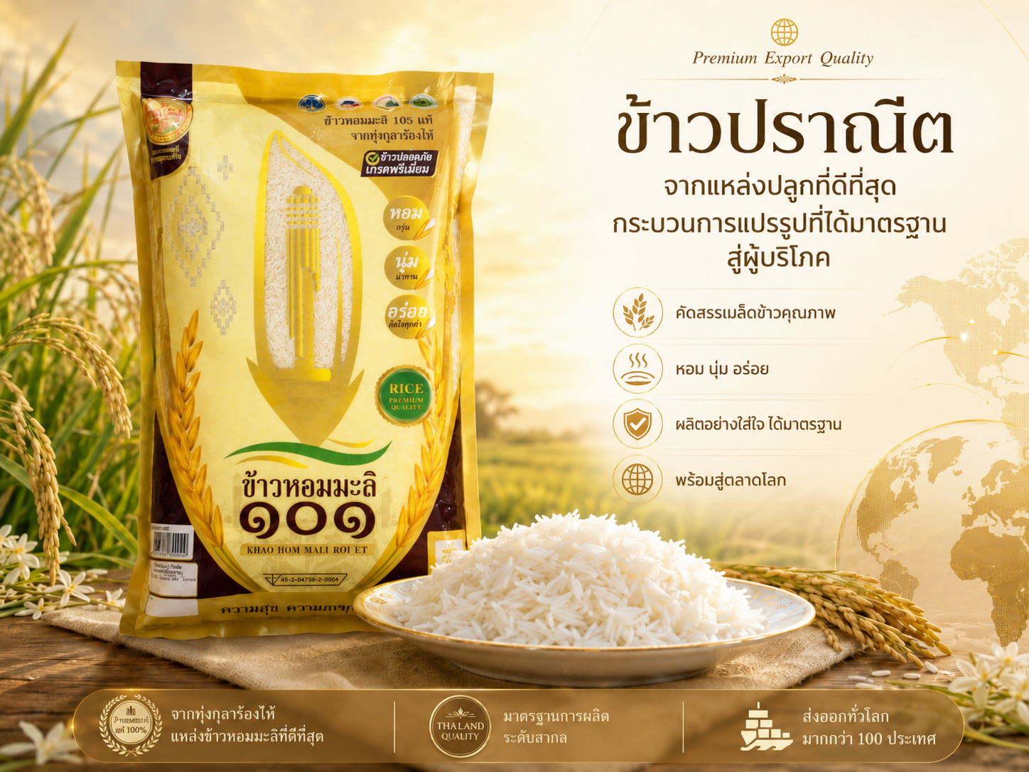 ข้าวหอมมะลิ 100% ตรา คนหาบข้าว (โหวด)
