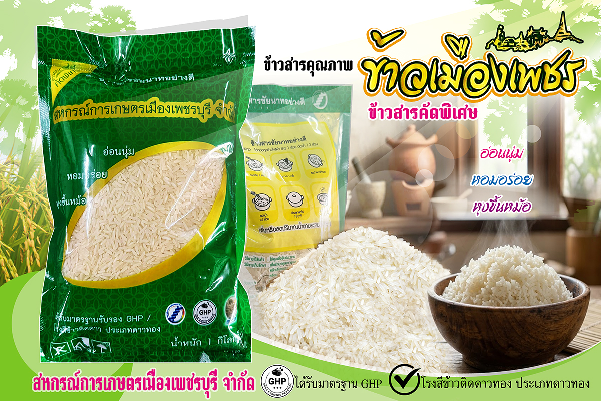 ข้าวสารคัดพิเศษ ข้าวเมืองเพชร