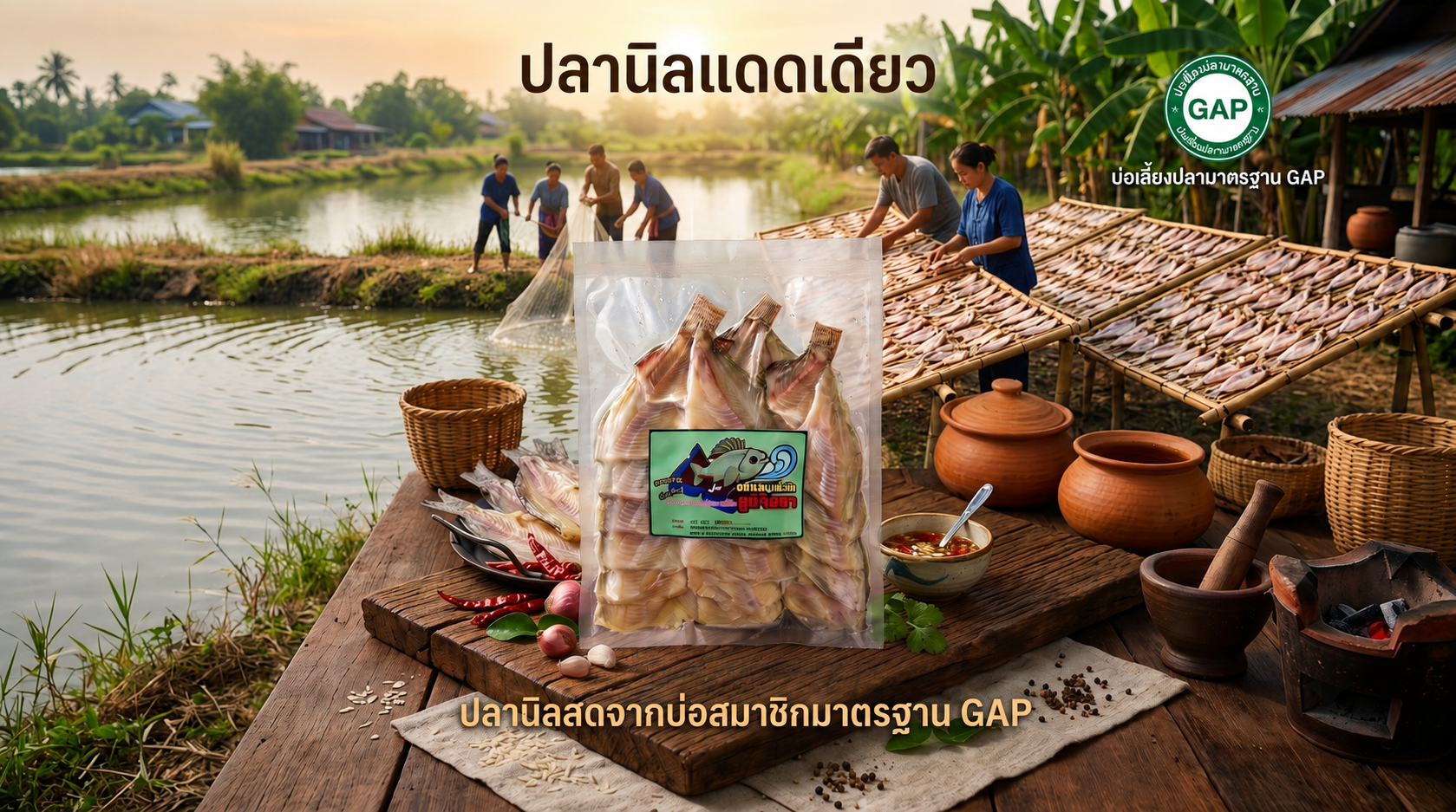 ปลานิลแดดเดียว