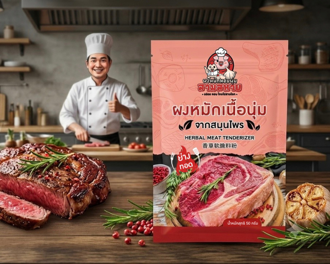 ผงหมักเนื้อนุ่มสามสหาย