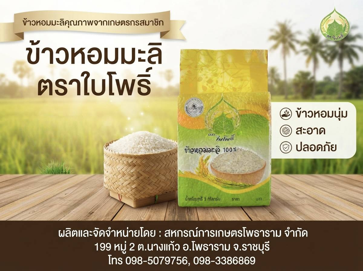 ข้าวหอมมะลิ ตราใบโพธิ์