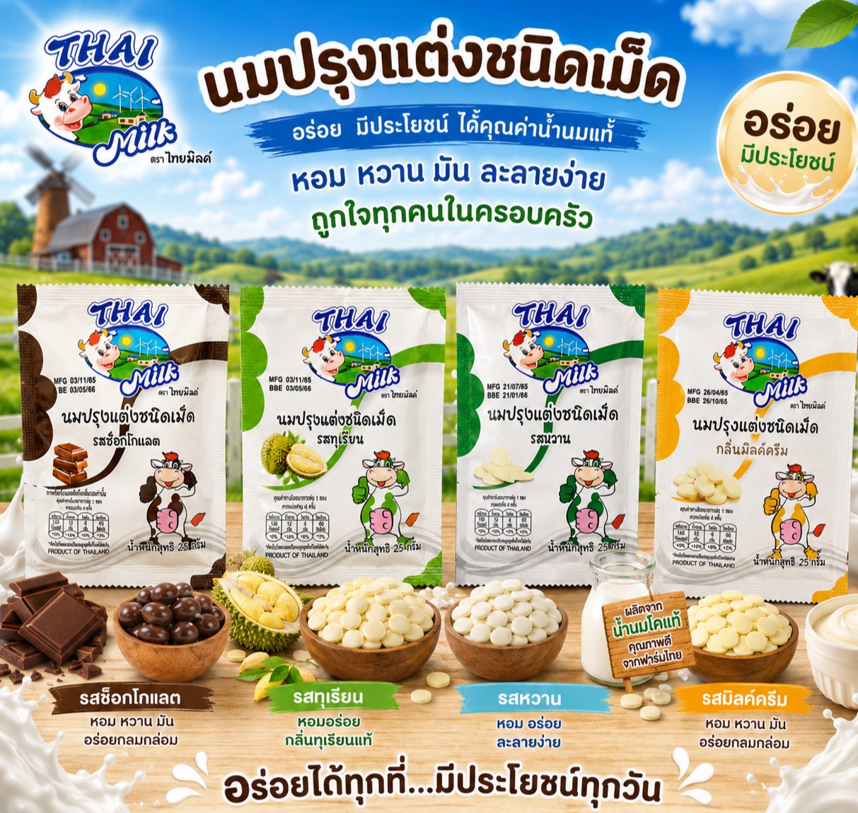 นมอัดเม็ดไทยมิลค์