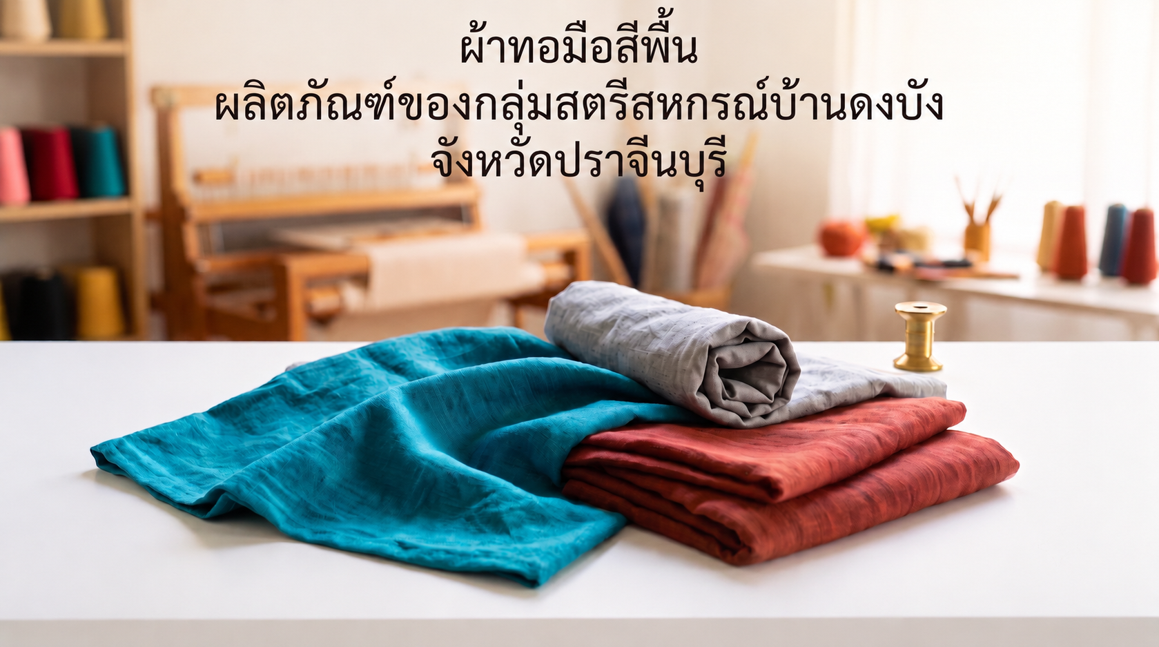ผ้าทอมือสีพื้น