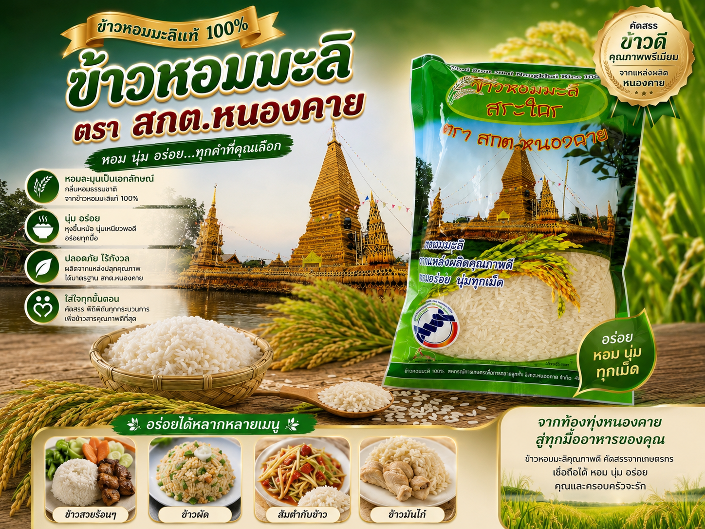 ข้าวหอมมะลิ ตรา สกต.หนองคาย