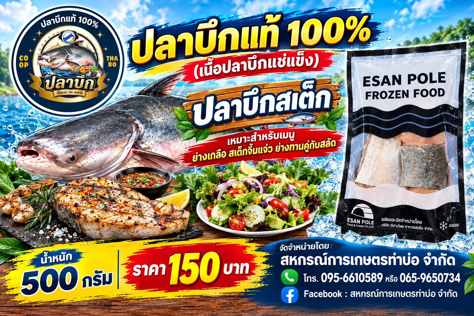 ปลาบึกสเต็ก