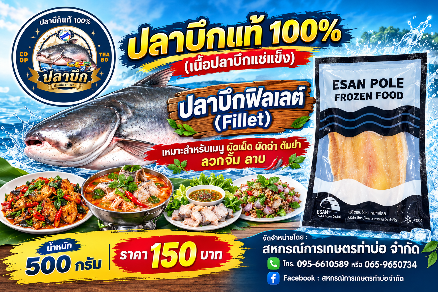 ปลาบึกฟิลเลย์ (Fillet)