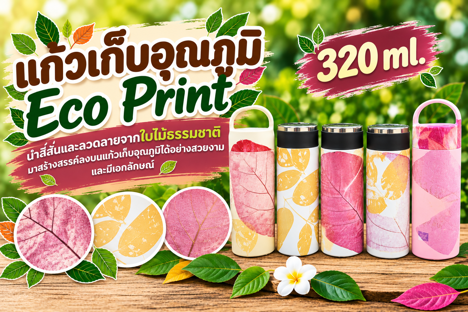 แก้วเก็บอุณภูมิ Eco Print