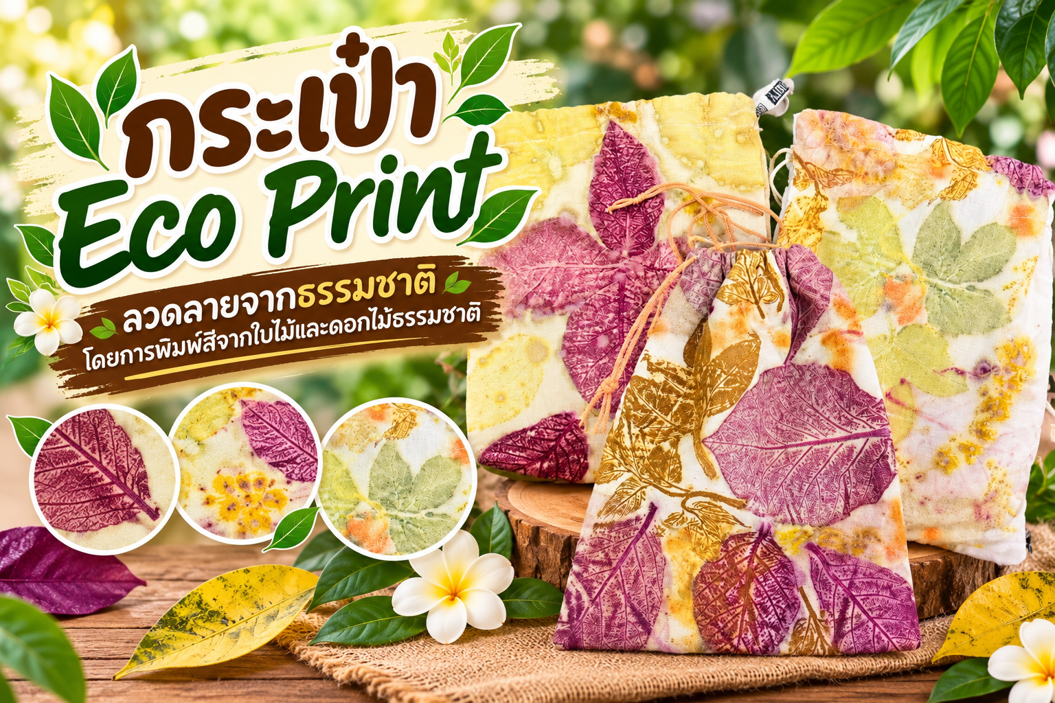 กระเป๋าผ้า eco print
